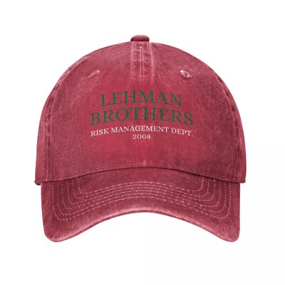 Vintage Lehman Brothers Risk Management Department 2008 Baseball kape Unisex stil Isprani tatin šešir Šešir za vanjske prilike