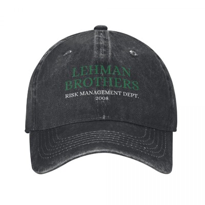 Vintage Lehman Brothers Risk Management Department 2008 Baseball kape Unisex stil Isprani tatin šešir Šešir za vanjske prilike