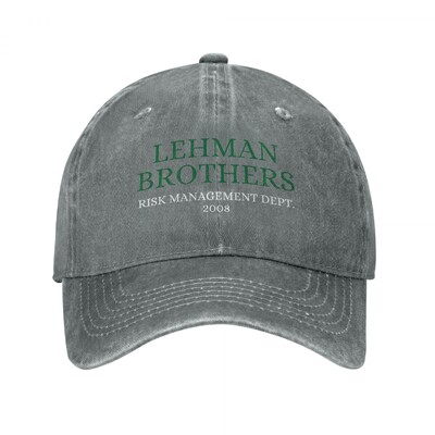 Vintage Lehman Brothers Risk Management Department 2008 Baseball kape Unisex stil Isprani tatin šešir Šešir za vanjske prilike