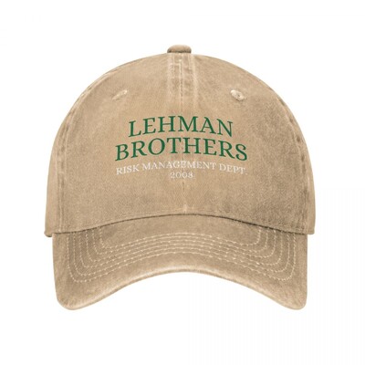 Vintage Lehman Brothers Risk Management Department 2008 Baseball kape Unisex stil Isprani tatin šešir Šešir za vanjske prilike