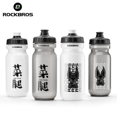 Спортна бутилка за вода ROCKBROS 600 ml, устойчива на течове PP5 Хранителен материал, спортна бутилка, велосипед, заключваща се чайник за вода за колоездене
