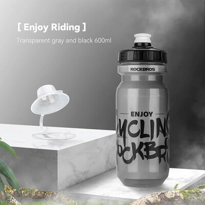 ROCKBROS Sportska boca za vodu 600 ml Nepropusna PP5 Materijal za hranu Sportska boca za bicikle, na zaključavanje, Biciklistički kuhalo za vodu