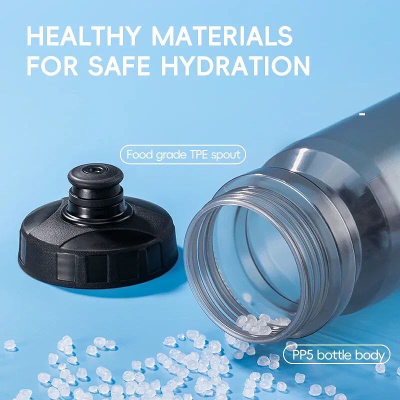 ROCKBROS Sportska boca za vodu 600 ml Nepropusna PP5 Materijal za hranu Sportska boca za bicikle, na zaključavanje, Biciklistički kuhalo za vodu