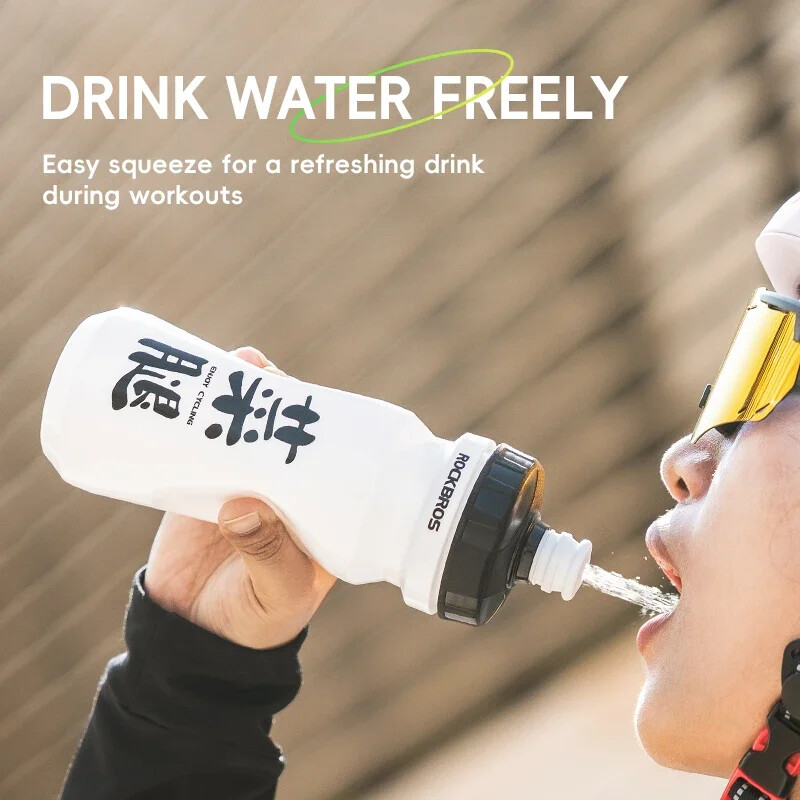 ROCKBROS Sportska boca za vodu 600 ml Nepropusna PP5 Materijal za hranu Sportska boca za bicikle, na zaključavanje, Biciklistički kuhalo za vodu