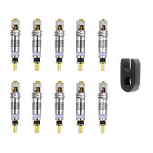 10gab velosipēda noņemama Presta Valve Core Road MTB velosipēdu riepas gaisa vārsta serdes remonta instrumentu komplekta nomaiņa