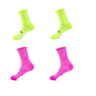 Jaunas Riteņbraukšanas Zeķes Velosipēds Medmāsa Kompresijas šosejas velosipēds Skriešana Mtb Līdz ceļiem Balts Sports Smieklīgs Zīmols Melns