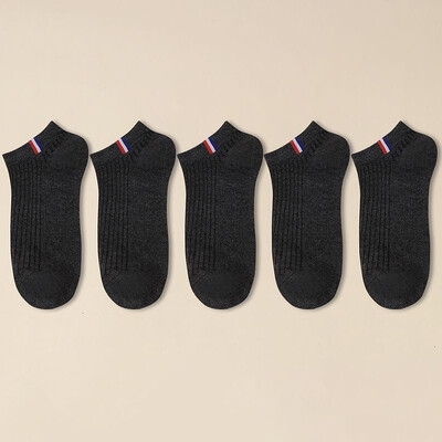 Ljetne tanke brodske čarape Muške ležerne čarape Prozračne čarape za kalibraciju koje upijaju znoj Crne poslovne sportske čarape za gležnjeve