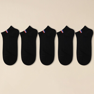 Ljetne tanke brodske čarape Muške ležerne čarape Prozračne čarape za kalibraciju koje upijaju znoj Crne poslovne sportske čarape za gležnjeve