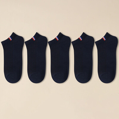 Ljetne tanke brodske čarape Muške ležerne čarape Prozračne čarape za kalibraciju koje upijaju znoj Crne poslovne sportske čarape za gležnjeve