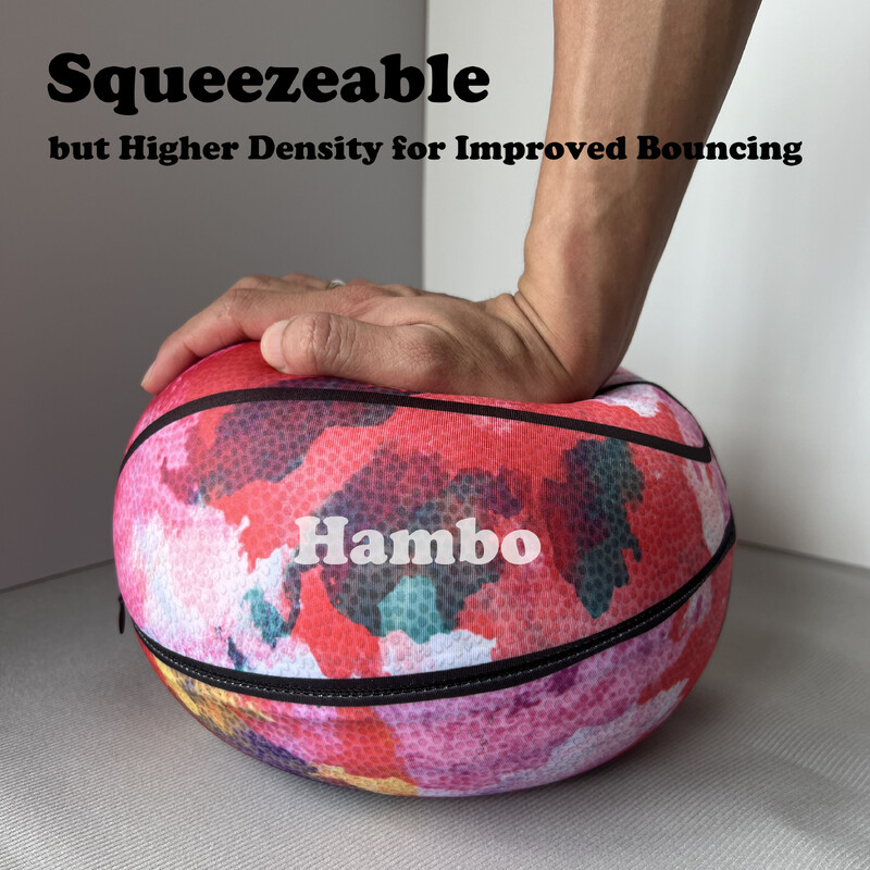 Baschet cu spumă silențioasă 4.0 cu husă lavabilă Dimensiune 7 (29,5 inchi) Baschet fără aer Dribling liniștit, fără zgomot, minge de plajă anti praf