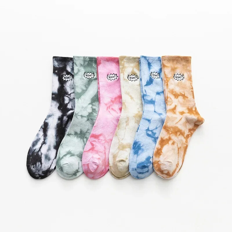 Nove muške i ženske čarape za golf Tie Dye izvezene sportske čarape Čarape za par Čarape za sport na otvorenom