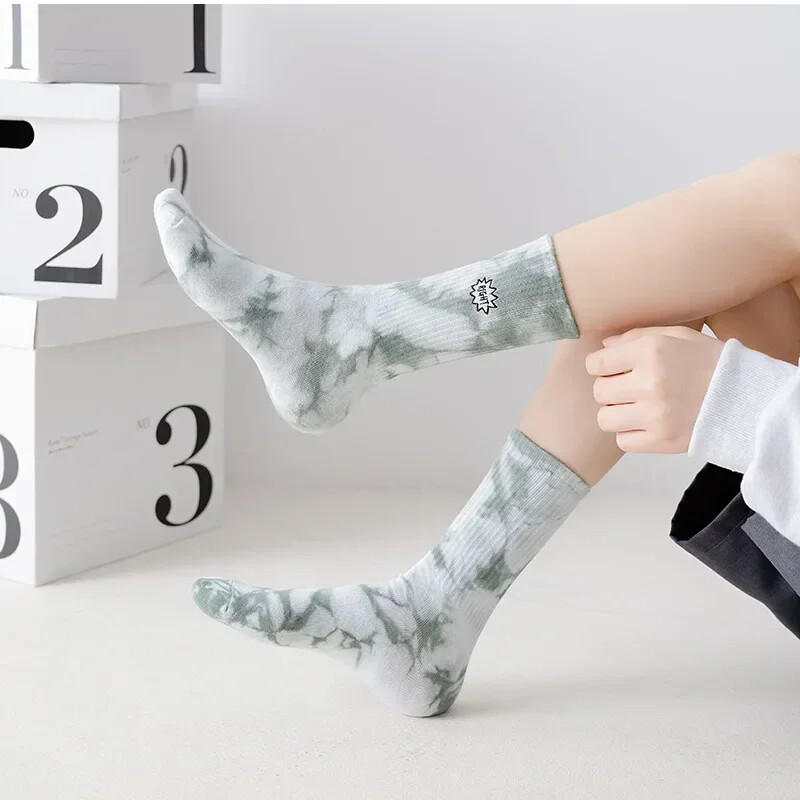 Nove muške i ženske čarape za golf Tie Dye izvezene sportske čarape Čarape za par Čarape za sport na otvorenom