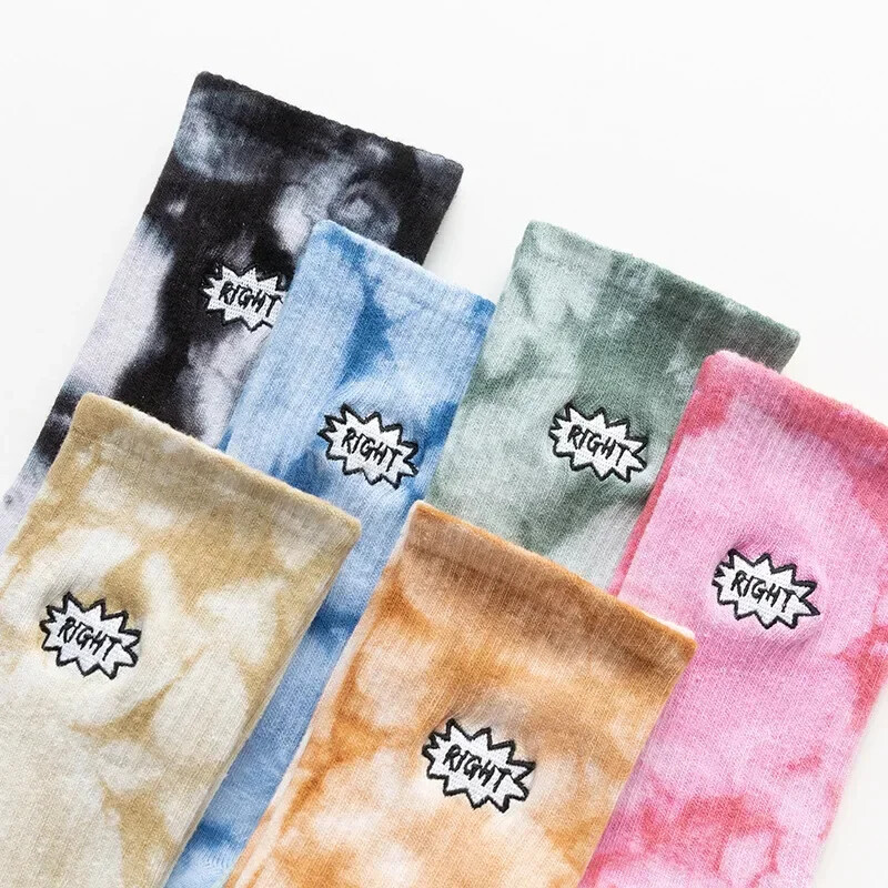 Nove muške i ženske čarape za golf Tie Dye izvezene sportske čarape Čarape za par Čarape za sport na otvorenom