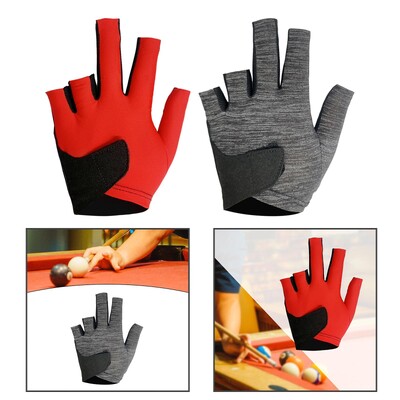 Cue Separate Finger Gloves Left Hand Indoor Game Ελαστικά αντιολισθητικά ανθεκτικά στη χρήση Ρυθμιζόμενος καρπός για ενήλικες Ανθεκτικά γάντια πισίνας Cue