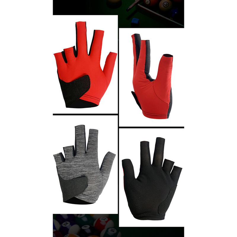 Štap Rukavice za odvojene prste Lijeva ruka za igranje u zatvorenom Elastične neklizajuće otporne na habanje Podesivi zapešće Izdržljive rukavice za bilijarske štapove za odrasle