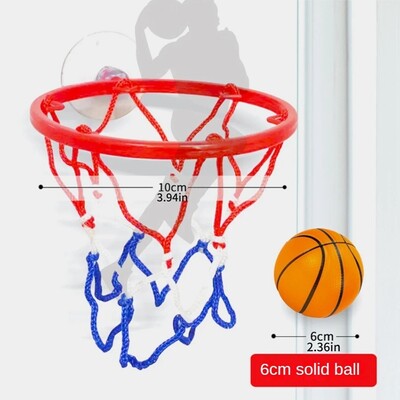 Mini coș de baschet de interior pentru copii cu ventuză Coș pentru agățat pe perete pentru sporturi de acasă Joc amuzant pentru copii Kit de cercuri pentru mingi de exercițiu