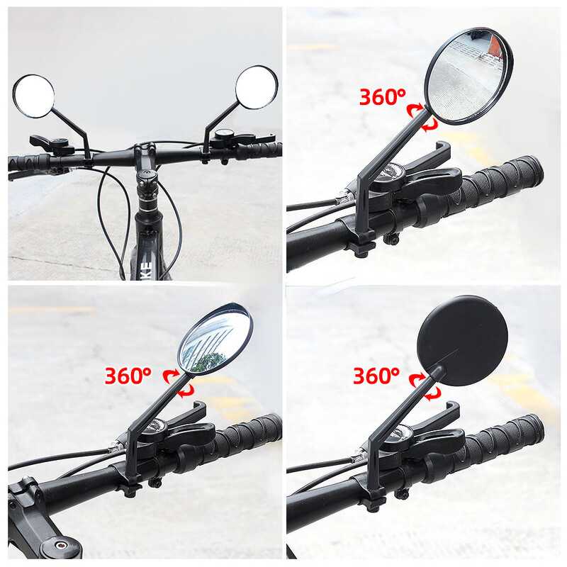 1 pereche oglinda spate bicicleta oglinda convexa rotatie oglinda laterala bicicleta oglinzi retrovizoare rotunde reglabile Accesoriu pentru bicicleta