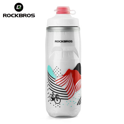 ROCKBROS Biciklistička boca za vodu Termalno silikonska boca s izolacijom za hladnu vodu Bicikl za fitness Prijenosni kuhalo za vodu 620 ml