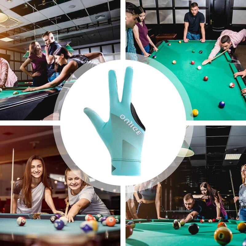 Rukavice za bazen s 3 prsta Neklizajuće rukavice za bazen i bilijar Prozračne štapove otporne na habanje Akcijske rukavice Dodaci za bilijar