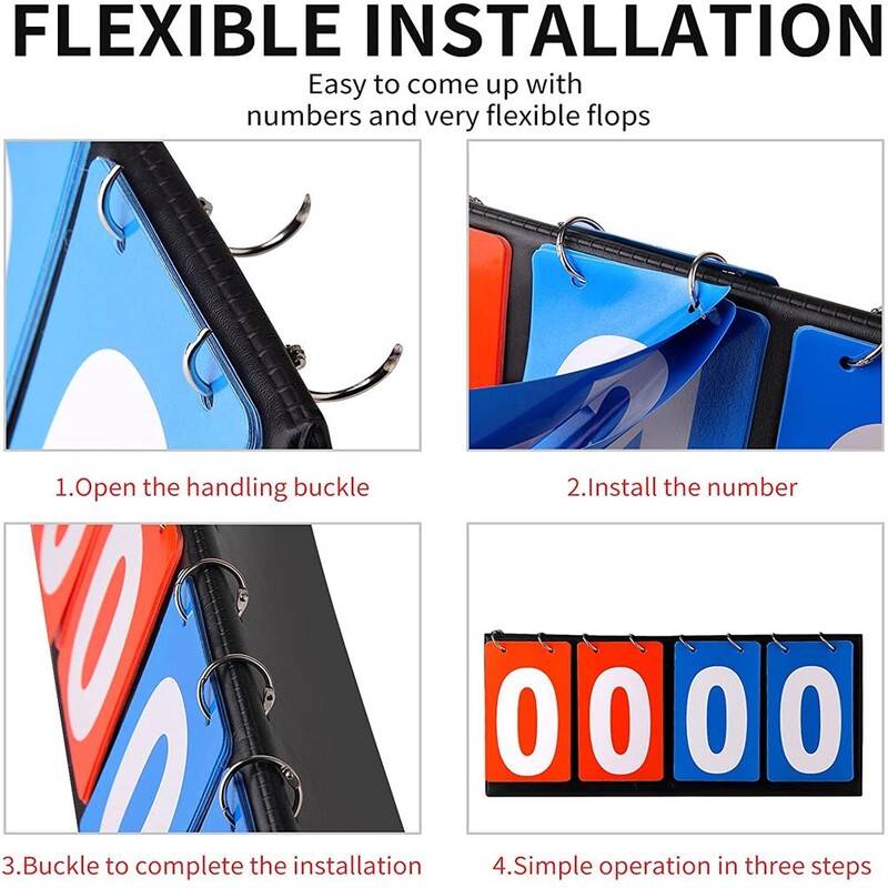 Tablou de bord Score Keeper Score Flipper Pentru Baschet Tenis Sport Material din piele Pu Turn Points Board