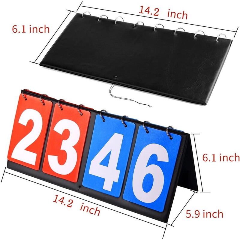 Tablou de bord Score Keeper Score Flipper Pentru Baschet Tenis Sport Material din piele Pu Turn Points Board