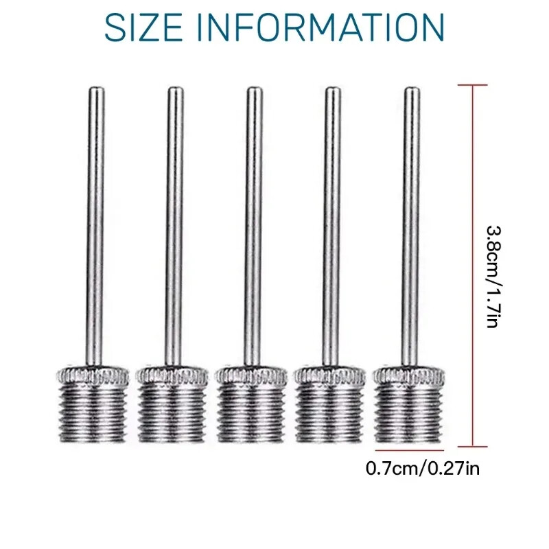 Nauja sportinio kamuolio pripučiamo siurblio adata, skirta futbolo krepšinio futbolui pripučiamo oro vožtuvo adapteris nerūdijančio plieno siurblys 10/20 vnt.