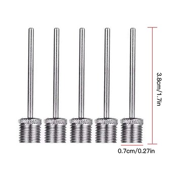 5PCS Баскетболна помпа за надуване на игла за футболен надуваем въздушен клапан Адаптери Дюза Топка Въздушна игла Игла за помпа от неръждаема стомана