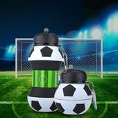 Sklopiva silikonska košarkaška boca za vodu od 550 ml, sklopiva i praktična kuglasta čaša za piće, silikonska boca koja ne curi