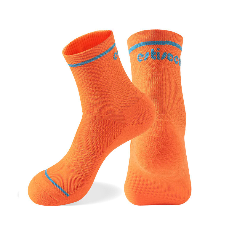 Libisemisvastased silmustega paksendatud keskmise toruga higi ja lõhna neelavad kiiresti kuivavad professionaalsed jooksusokid