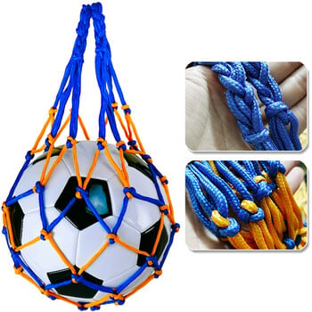 Τσάντα μεταφοράς μπάσκετ Youth Football Self Trainer Kick Net Pocket Outdoor Sport Nylon Mesh Reticule Bag Storage Volleyball