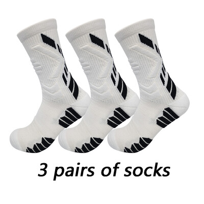 3 poros neslystančių futbolo kojinių rankšluosčių storais padais lauko tinklinio dviračio krepšinio sportinės unisex kojinės