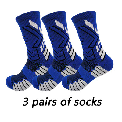 3 poros neslystančių futbolo kojinių rankšluosčių storais padais lauko tinklinio dviračio krepšinio sportinės unisex kojinės