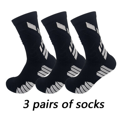 3 poros neslystančių futbolo kojinių rankšluosčių storais padais lauko tinklinio dviračio krepšinio sportinės unisex kojinės