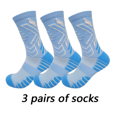 3 poros neslystančių futbolo kojinių rankšluosčių storais padais lauko tinklinio dviračio krepšinio sportinės unisex kojinės