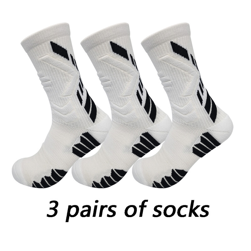 3 poros neslystančių futbolo kojinių rankšluosčių storais padais lauko tinklinio dviračio krepšinio sportinės unisex kojinės