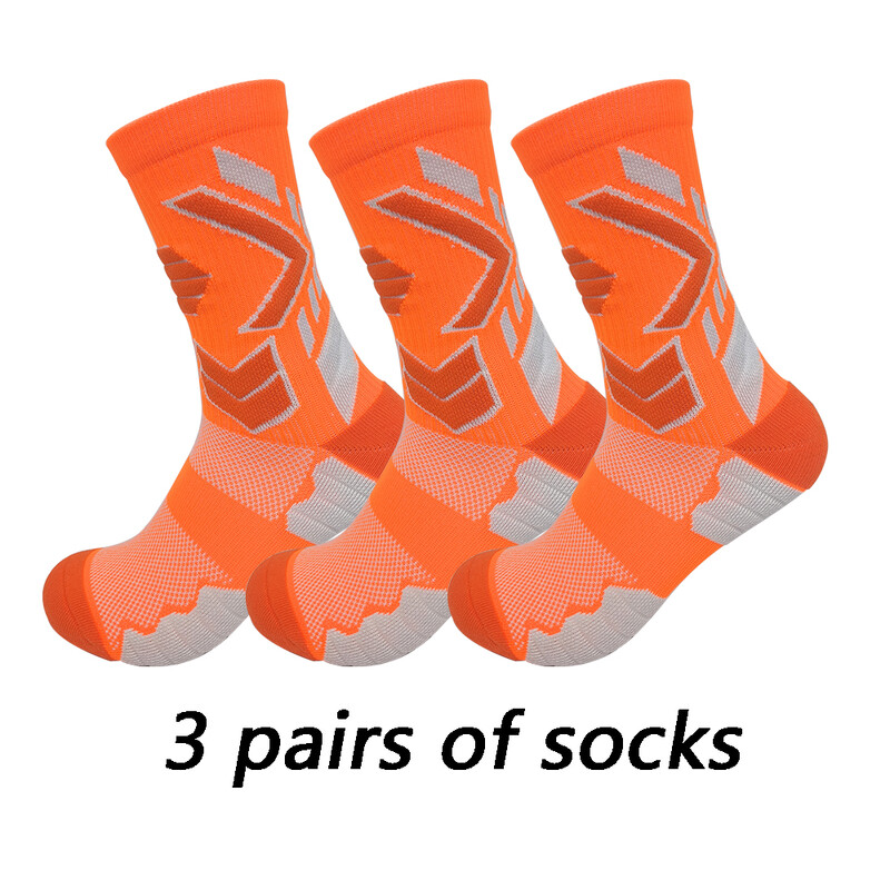 3 poros neslystančių futbolo kojinių rankšluosčių storais padais lauko tinklinio dviračio krepšinio sportinės unisex kojinės