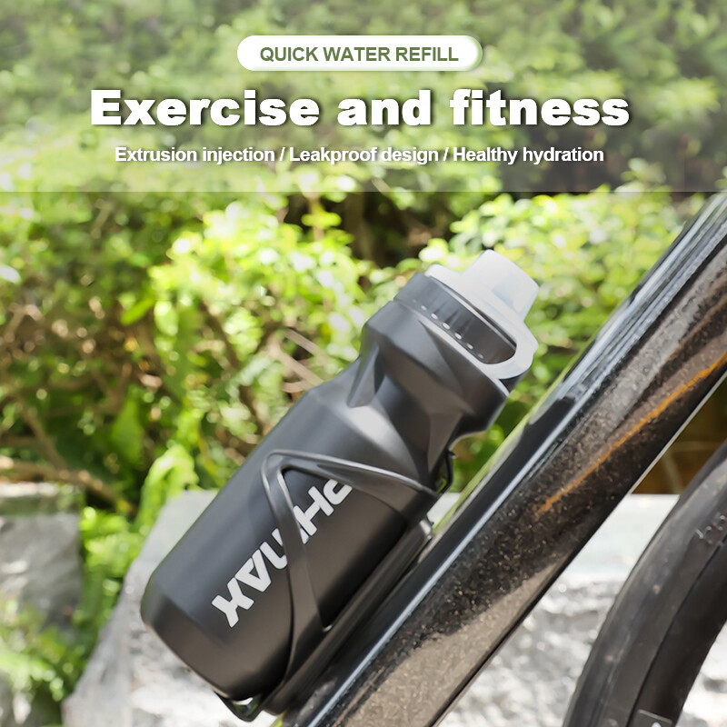 PHMAX 610ml dviračių butelis MTB plento dviračių vandens butelis lauko sportui, fitnesui, bėgimui, plastikinis nešiojamas didelės talpos gėrimo puodelis