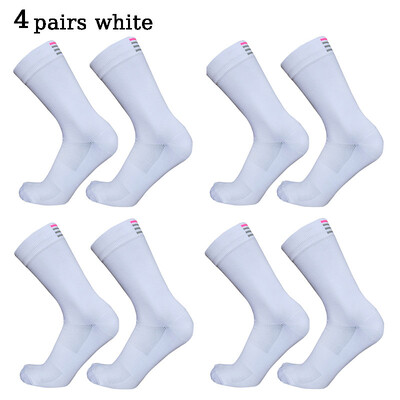 4 poros 2 spalvų RA vyriškos moteriškos vidutinio ilgio kojinės, tinkamos lenktynėms sportuoti dviračių greitkelių dviračiai