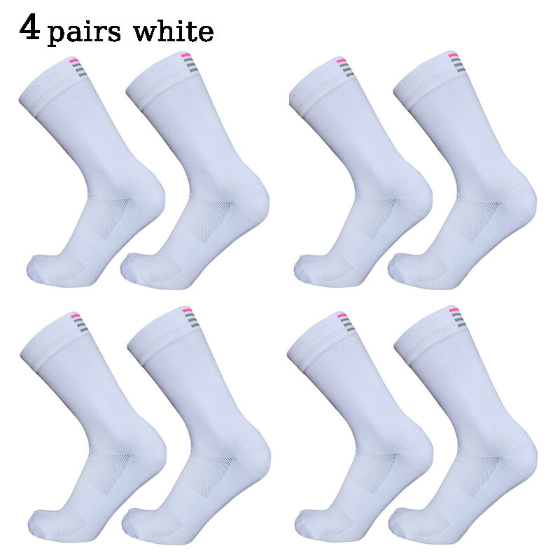 4 poros 2 spalvų RA vyriškos moteriškos vidutinio ilgio kojinės, tinkamos lenktynėms sportuoti dviračių greitkelių dviračiai