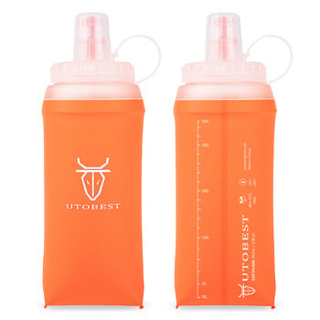 UTOBEST 350ml/500ml Soft Flask Αναδιπλούμενο μπουκάλι νερού σιλικόνης TPU βραστήρας τρεξίματος για υπαίθριο κάμπινγκ τρέξιμο ποδηλασίας