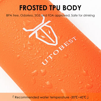 UTOBEST 350ml/500ml Soft Flask Αναδιπλούμενο μπουκάλι νερού σιλικόνης TPU βραστήρας τρεξίματος για υπαίθριο κάμπινγκ τρέξιμο ποδηλασίας