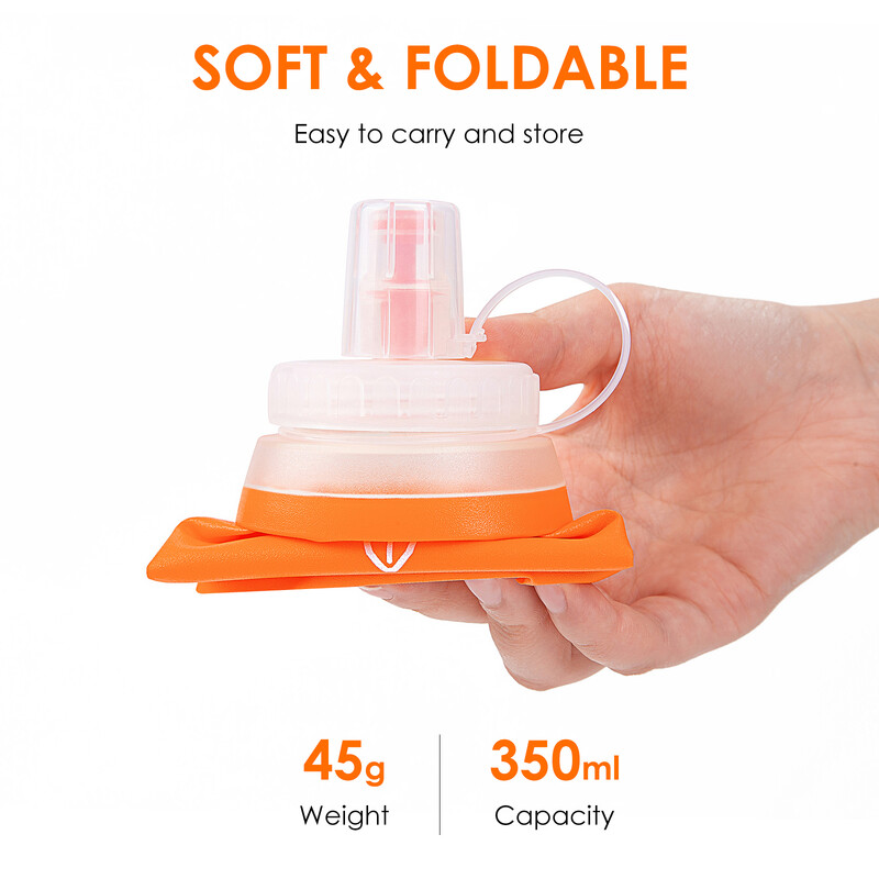 UTOBEST 350ml/500ml meka boca sklopiva silikonska boca za vodu TPU kuhalo za vodu za kampiranje na otvorenom, trčanje, biciklizam