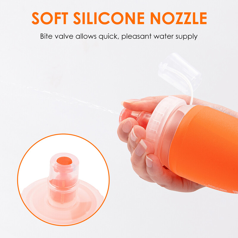 UTOBEST 350ml/500ml meka boca sklopiva silikonska boca za vodu TPU kuhalo za vodu za kampiranje na otvorenom, trčanje, biciklizam