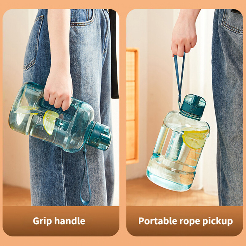 1.5L/2L Bpa Free Boca za vodu Boca za vodu od 1 galona Tritan vode velikog kapaciteta sa slamkom Čaša za bocu za piće