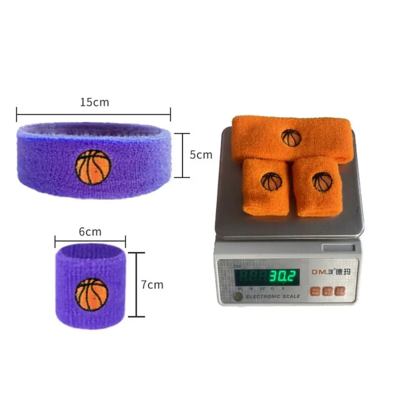 Sportska narukvica za djecu, šarena pamučna znojnica, traka za glavu, štitnik za zglob, dodaci za trčanje, badminton, košarka