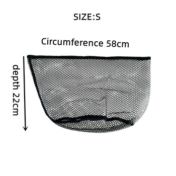 Мрежеста чанта за рибарска мрежа Силиконова мрежа Аксесоари за принадлежности с висока плътност Обиколка на мрежата 58/86/110CM Дълбочина на мрежата 22/25/35