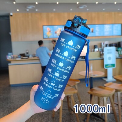 Boca za vodu od 1 litre Motivacijske sportske boce za vodu Nepropusne boce za piće Za putovanja na otvorenom u teretanu Vrčevi za fitness za kuhinju