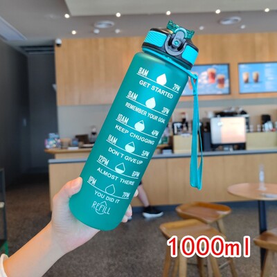 Boca za vodu od 1 litre Motivacijske sportske boce za vodu Nepropusne boce za piće Za putovanja na otvorenom u teretanu Vrčevi za fitness za kuhinju