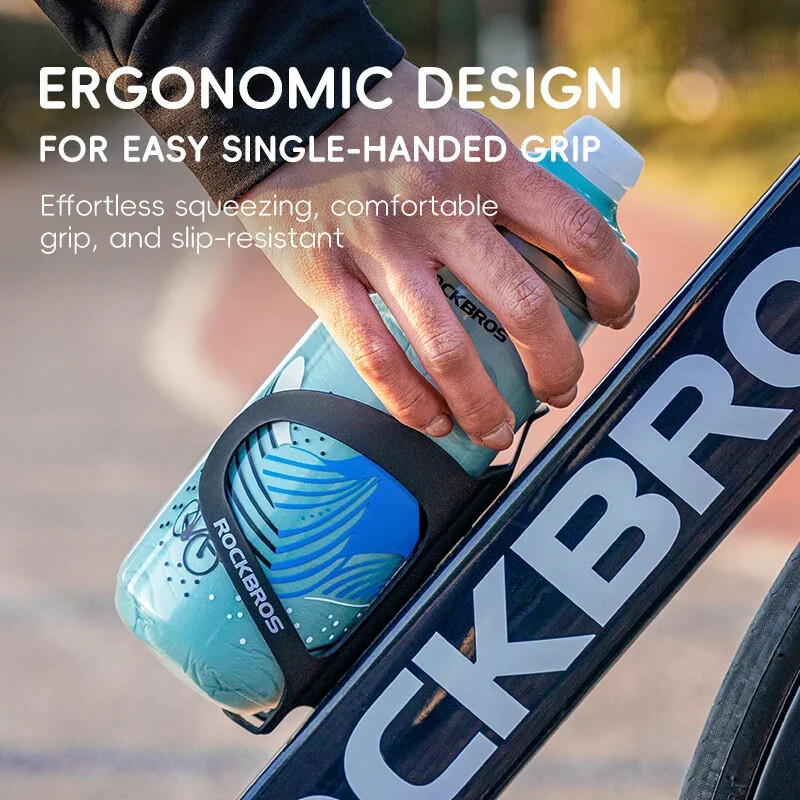 ROCKBROS Biciklistička boca za vodu Termalno silikonska boca s izolacijom za hladnu vodu Bicikl za fitness Prijenosni kuhalo za vodu 620 ml