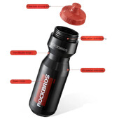 Biciklistička boca za vodu od 750 ml, prehrambeni sportovi, fitness, trčanje, jahanje, kampiranje, planinarenje, kuhalo za vodu, kavez za biciklističke boce otporan na curenje